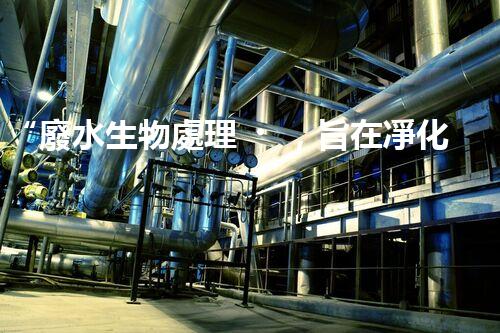 “廢水生物處理，旨在凈化水源，守護碧水藍天”